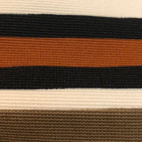 ASOPH Size 3X Peek-A-Boo Striped Wrap V-Neck Bodysuit Subdued Colors $48 NEW - Picture 9 of 11